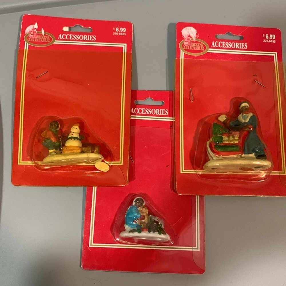 🎄 3 NIP Lot Vintage Dickens Collectables Accessories 270-6455 Christmas 1994 New